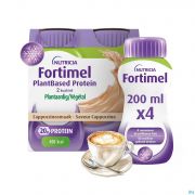 Nutricia Fortimel Plantbased Protéine 2 Kcal Cappuccino 4 X 200 ml