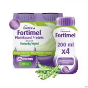 Nutricia Fortimel Plantbased Protéine 2 Kcal Petit Pois - Menthe 4 X 200 ml
