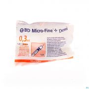 Embecta Bd Microfine+ Seringue Insuline Demi 0,3 ml 30G 8 Mm (10) - Vue détail 1