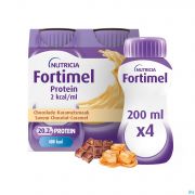 Fortimel Protein 2Kcal Karamel&chocolade 4X200Ml