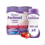 Nutricia Fortimel Protéine 2 Kcal Fraise 4 X 200 ml
