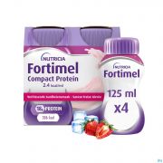 Nutricia Fortimel Compact Protéine Arôme Fraise givrée 4 X 125 ml