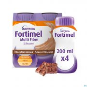 Fortimel Multifibre 1.5 Kcal Arôme Chocolat 4 X 200 ml