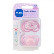 Mam Perfect Night Sucette Silicone Pure +16 Mois Rose (2)