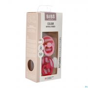 Bibs 2 Fopspeen Studio Duo Block Baby Pink