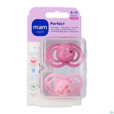 Mam Perfect Fopspeen Silicone Pure 6-16m Pink 2