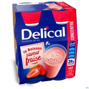 Delical geconcentr. Aardbei 4X200Ml