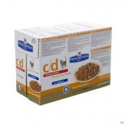 Hills Pet Nutrition Hills Prescript Diet Feline C/d Stress Saumon 12 X 85 g - Vue détail 1