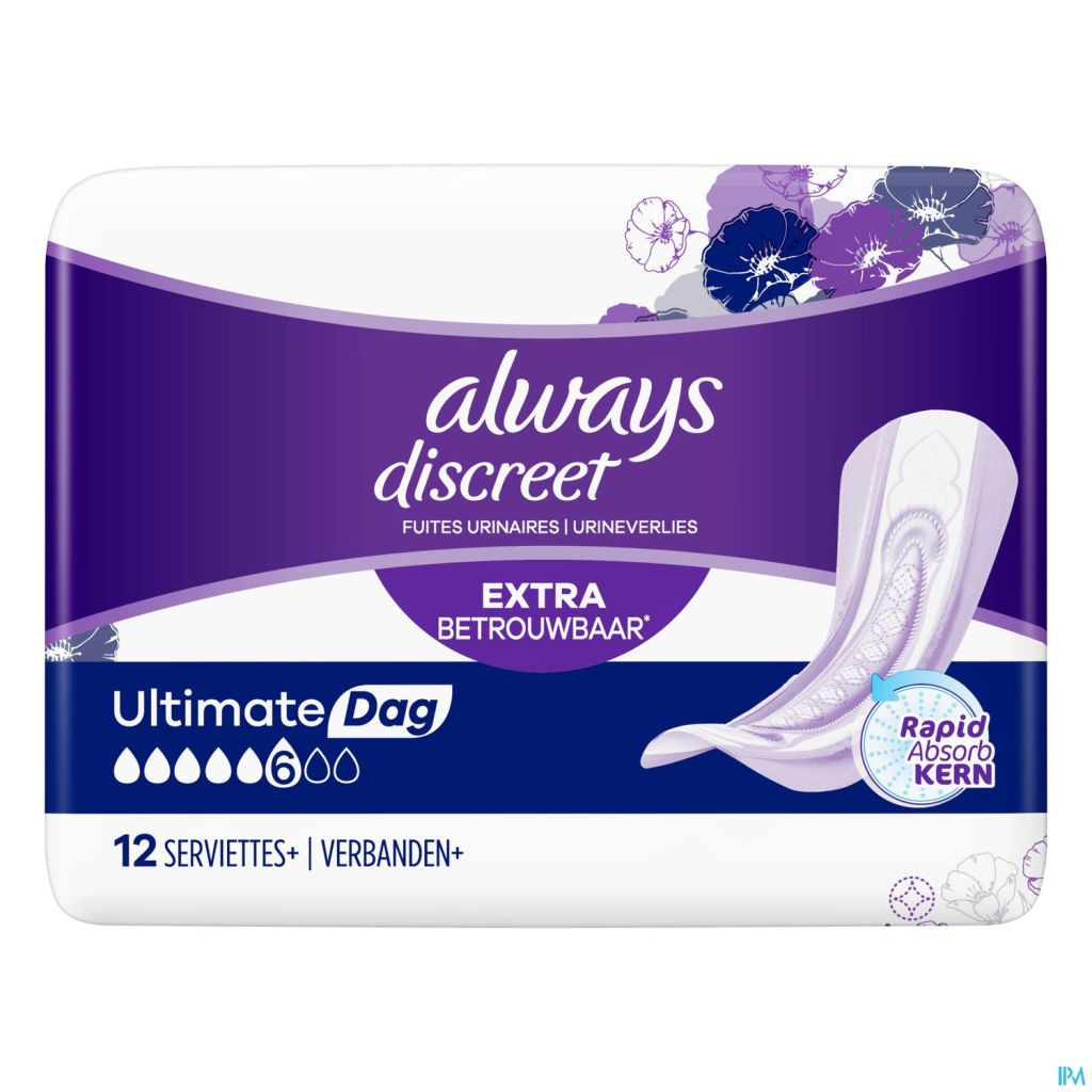 ALWAYS DISCREET EXTRA SURE ULTIM JOUR (12) : Protections anatomiques ...