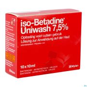 Isobetadine Iso Betadine Uniwash 7,5% 10X10Ml