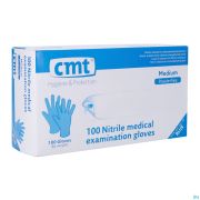 Cmt Handschoenen Nitril Blauw Z/poeder M 100