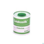 Leukosilk Deksel Kleefpleister 5,00cmx5m 1 0102400