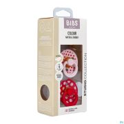 Bibs 1 Fopspeen Anatomic Studio Duo Polka Bl/apple