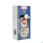 Bibs 1 Fopspeen Symmetric Glow Duo Blush/vanilla