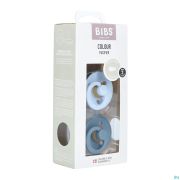 Bibs 2 Fopspeen Symmetric Duo Baby Blue/petrol
