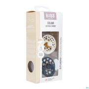 Bibs 1 Fopspeen Anatomic Studio Duo Polka Bl/ivory