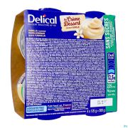 Delical Creme Dessert S/sucres Vanille 4x125g