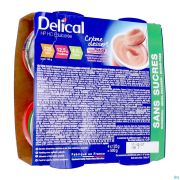 Delical Creme Z/suikers Aardbei 4x125g