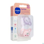 Mam Supreme Fopspeen Silicone 0-6m Lilac 2
