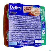 Delical Creme Dessert S/sucres Cafe 4x125g Nf