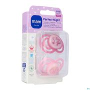 Mam Perfect Night Fopspeen Silic. 6-16m Pink 2