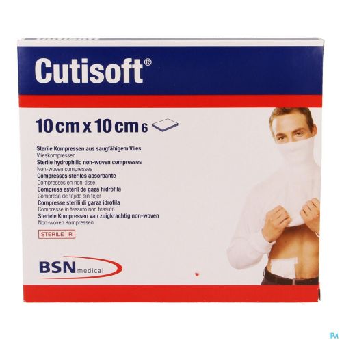 CUTISOFT STERILE NON WOVEN 10 CM X 10 CM (6) : Pansements | Pharmacodel ...