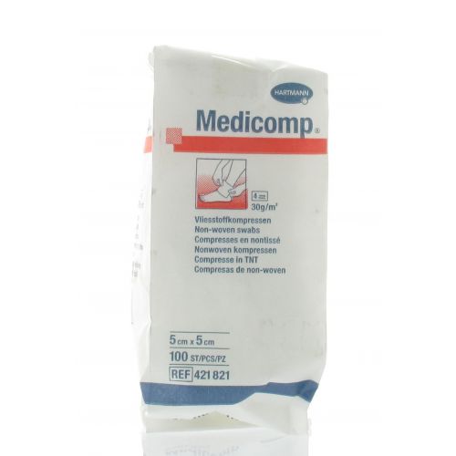 HARTMANN MEDICOMP COMPRESSES NON STERILES 4 PLIS 5 X 5 CM (100)