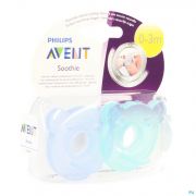 Avent Sucette 0-3 Mois Soothie Bleu - Vue détail 1