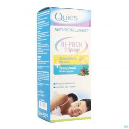 Quies A/snurken Bipack Spray Neus 15ml + Mond 70ml