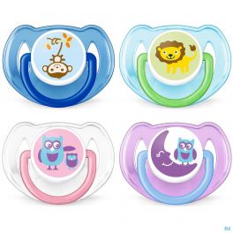 Philips Avent Sucette Fash. 6m+ Animal Assorti. 2 SCF197/22