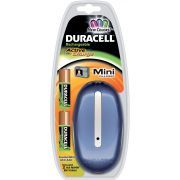 DURACELL MINI CHARGER COLOR + 2 PILES AA  