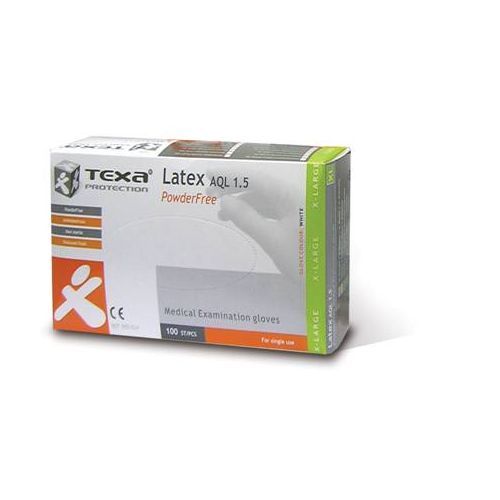 TEXA GANTS LATEX BLANC SANS POUDRE M (100)