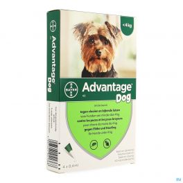 Advantage 40 Honden 4kg 4x0,4ml
