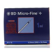 BD MICROFINE+ SERINGUE INSULINE 1 ML 29G 12,7 MM (100)