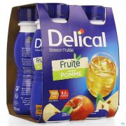 Delical Vruchtendrank Appel 4X200Ml - Detail 1