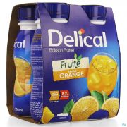 Delical Fruitdrink Sinaasappel 4X200Ml - Detail 1