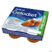 Delical Gelodiet Eau gel Sucree Peche 4 X 120 g - Vue détail 1