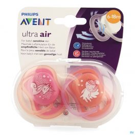Philips Avent Fopspeen +6m Air Girl Deco Scf345/22