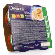 Delical Creme Dessert Hp Hc Sans Sucre Fraise 4 X 125 g - Vue détail 1