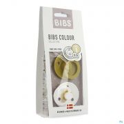 Bibs 1 Fopspeen Duo Mustard White - Detail 1
