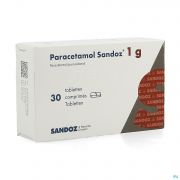 Paracetamol Comprimes 30 X 1 g Sandoz - Vue détail 1