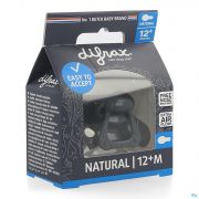 Difrax Sucette Natural +12 Mois Uni Bleu Fonce - Vue détail 1