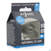 Difrax Sucette Natural 0-6 Mois Uni gris - Vue détail 1