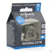 Difrax Fopspeen Natural 6M+ Uni/pure grijs/clay - Detail 1