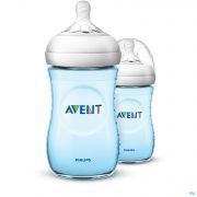 Philips Avent Natural 2.0 Zuigfles 260ml Blauw Duo SCF035/27