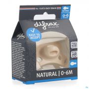 Difrax Sucette Natural 0-6 Mois Uni Rose - Vue détail 1