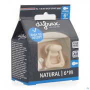 Difrax Sucette Natural +6 Mois Uni Rose - Vue détail 1