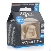 Difrax Sucette Natural +12 Mois Uni Rose - Vue détail 1