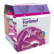 Nutricia Fortimel Jucy Bosvruchtensmaak Flesjes 4X200Ml