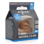 Difrax Sucette Natural 0-6 Mois Uni Brun - Vue détail 1